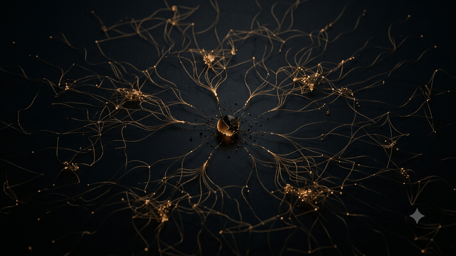 A broken agent run with most of its reasoning trace missing, leaving a gap where the cause should be