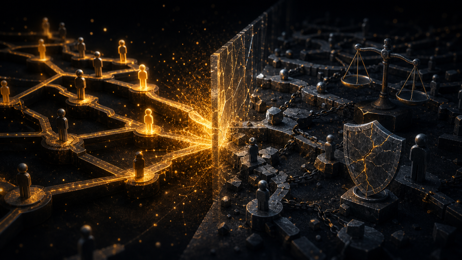 A collections agent optimizing recovery while a consumer-protection boundary it is crossing glows as a warning