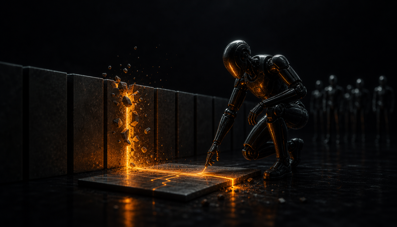 An agent crossing a faint policy line while every monitor stays green