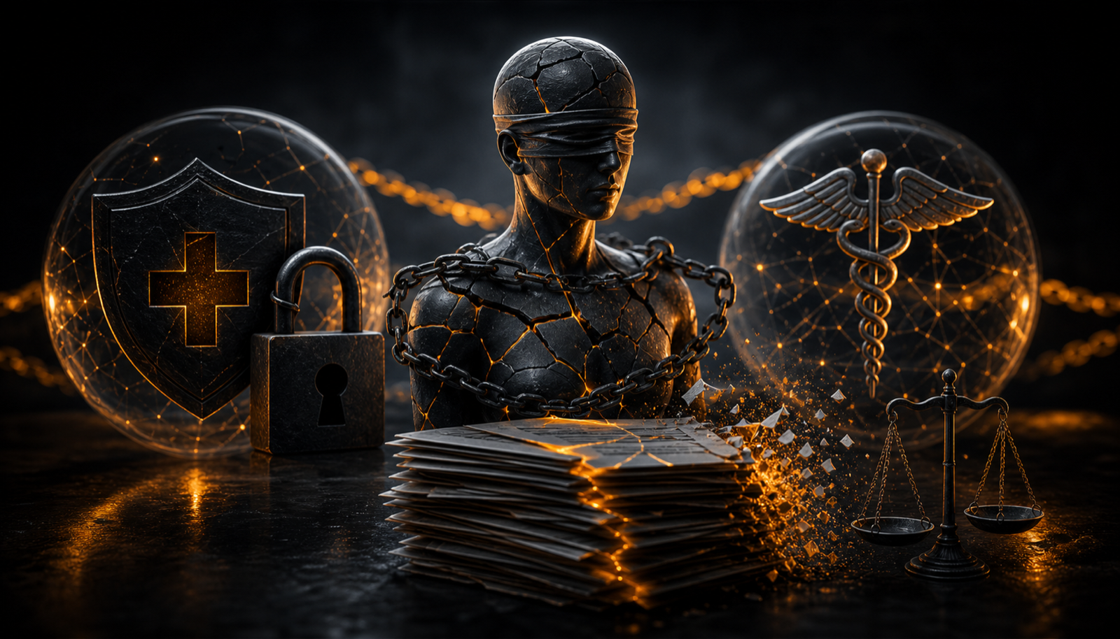 A single healthcare agent failure triggering a privacy violation, a safety event, and an audit gap at once