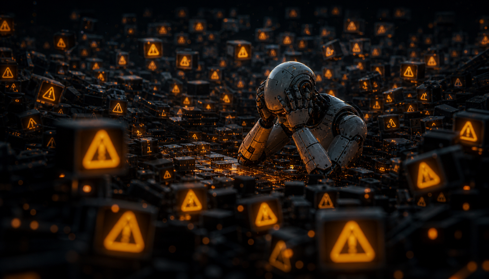 An IT ops agent buried under a flood of alerts where a few urgent real incidents hide