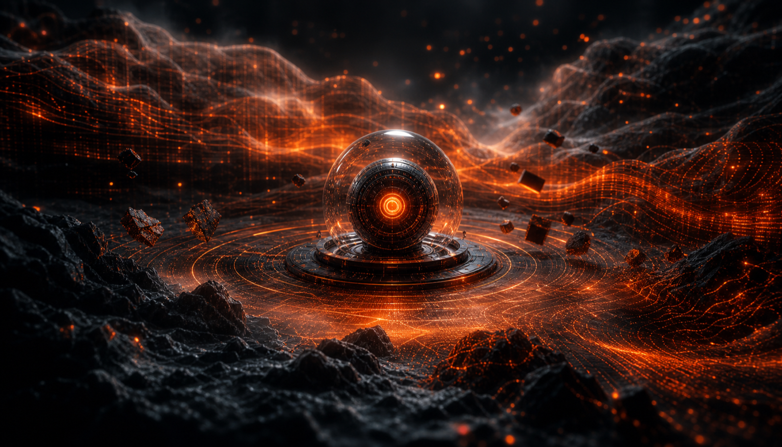 An agent standing still while the ground of data, models, and tool APIs shifts beneath it, slowly tilting its behavior