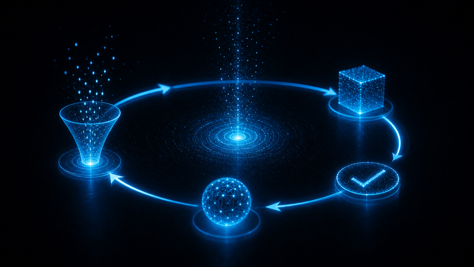 A closed feedback loop turning real-world corrections into agent improvement over time