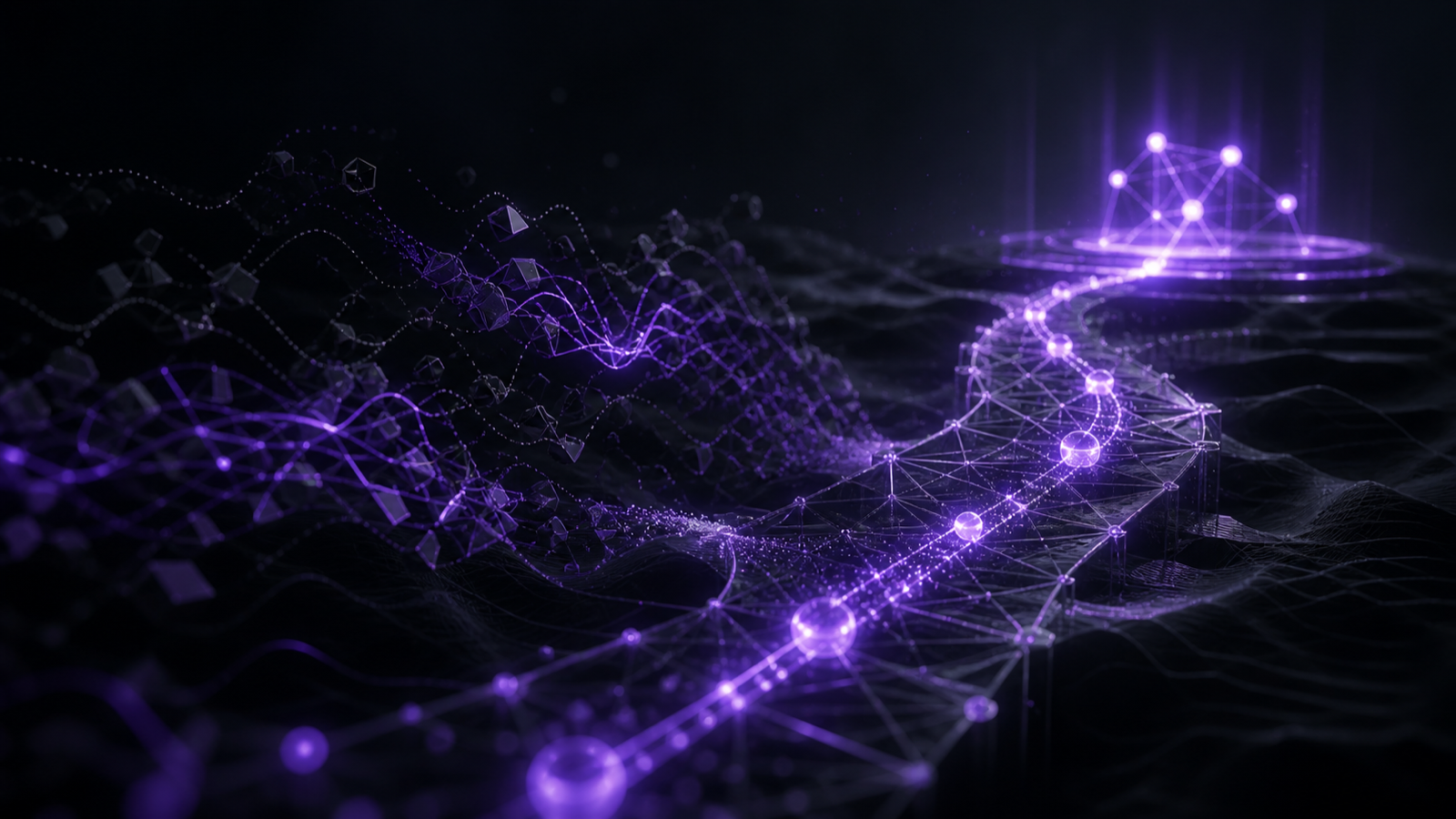 An agent planning over fragmented and conflicting information shards, resolving them before acting