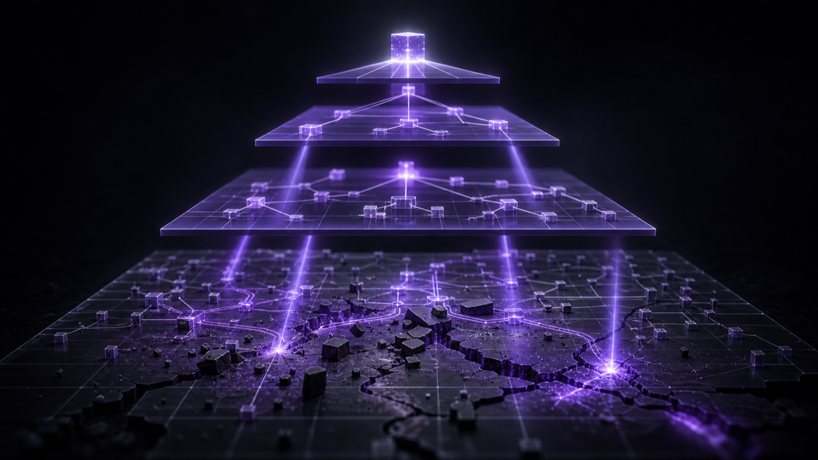 A planning tree where a higher node inspects and prunes a faulty branch before execution
