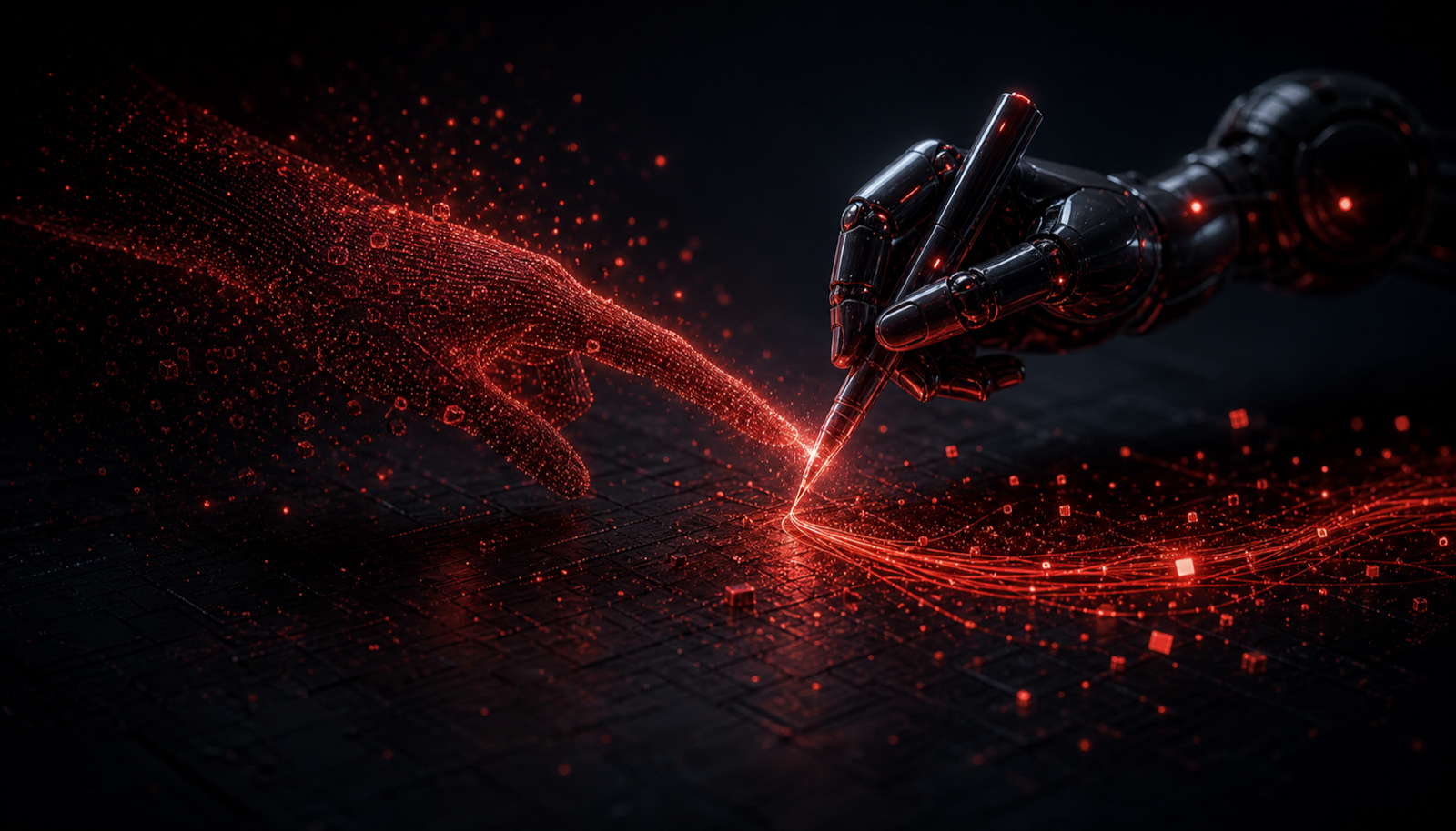 An agent assembling a command from blocks, one block clearly supplied by an attacker